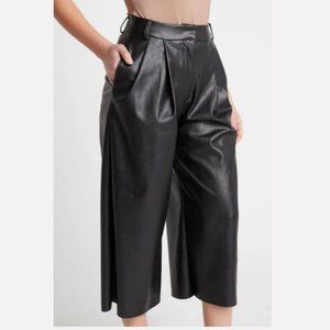 Vegan Leather Culotte Pants